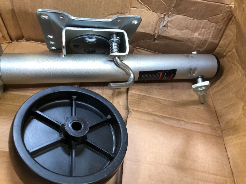 Photo 4 of HPDMC 1,000 lbs Marine Boat Swivel Trailer Tongue Jack with 6 Inch Wheel for 3" to 5" Trailer Tongues 10-1/2" to 20-1/2" Adjustable Height, for Cargo, RV, Utility Trailers, Silver