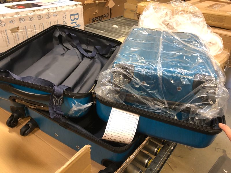 Photo 1 of Coolife Luggage Expandable(only 28") Suitcase 3 Piece Set with TSA Lock Spinner 20in24in28in caribbean blue 
