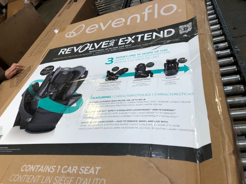 Photo 6 of Evenflo Revolve Extend Revere Convertible Car Seat Revolve Extend Quick Clean Cover Revere Gray