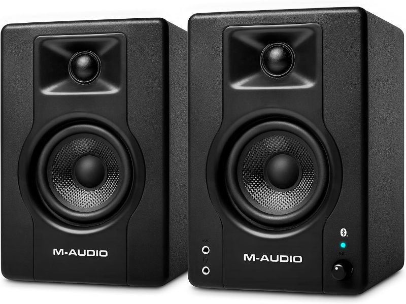 Photo 1 of M-Audio BX4BT 4.5" Studio Monitors & PC Speakers with Bluetooth for Recording and Multimedia with Music Production Software, 120W, Pair, black
