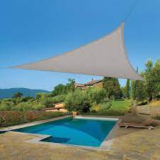 Photo 1 of 12 ft. x 12 ft. Almond Triangle Shade Sail
