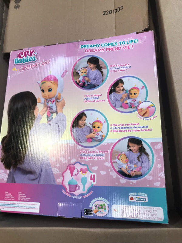 Photo 3 of Cry Babies First Emotions Dreamy Interactive Baby Doll with 65+ Emotions and Baby Sounds, Girls & Kids Age 3+, Multi