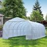 Photo 1 of 10 ft. W x 26 ft. L x 7 ft. H White Outdoor Heavy-Duty Walk-In Greenhouse with 12-Windows and Ventilation Screens
