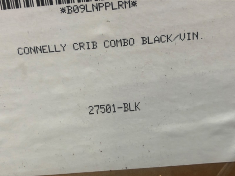 Photo 1 of connelly crib combo black/ vin
