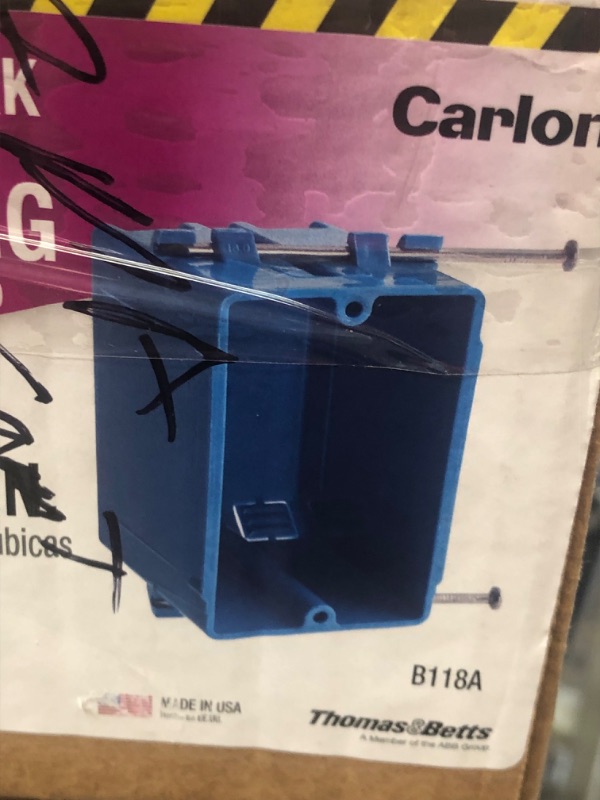 Photo 1 of 18 cu. in. 1-Gang Zip Box Non-Metallic Switch and Outlet Box - Blue (Case of 100)