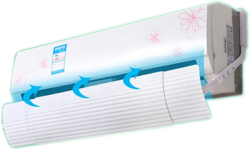 Photo 1 of Adjustable Foldable Air Conditioner Deflector Confinement Air Deflector Outlet Air Wing Air Cooled Baffle Wind Direction Telescopic Windshield for Home