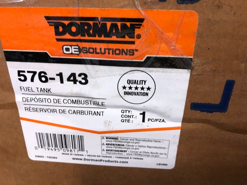 Photo 3 of Dorman 576-143 Fuel Tank Compatible with Select Ford Models