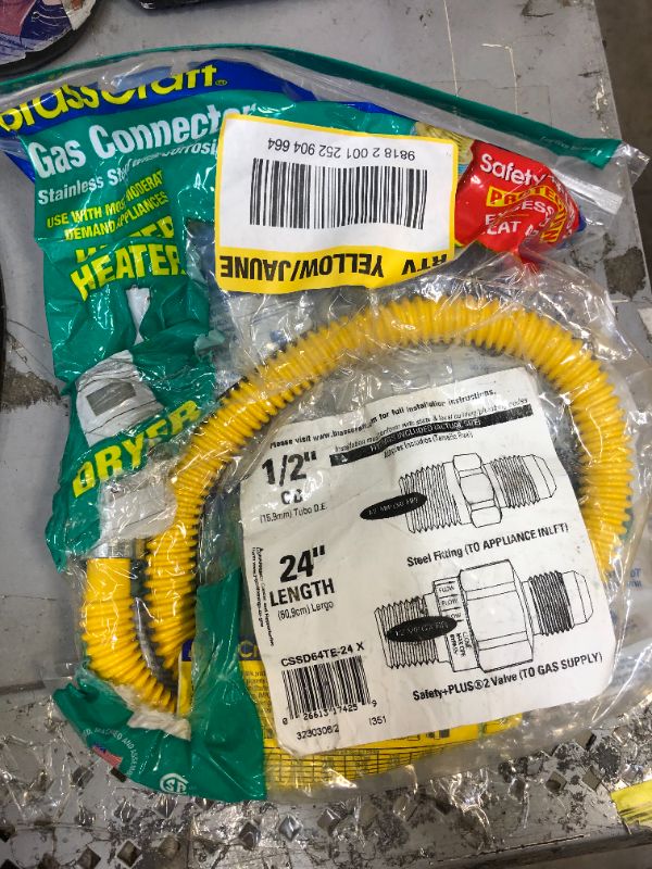 Photo 2 of 1/2 in. MIP x 1/2 in. MIP x 24 in. Gas Connector (1/2 in. OD) w/Safety+Plus2 Thermal Excess Flow Valve (85,000 BTU)