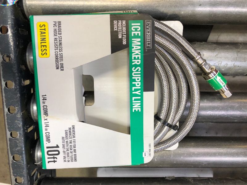 Photo 2 of 10Ft Stainless Steel Braided Ice Maker Hose Water Supply Hose