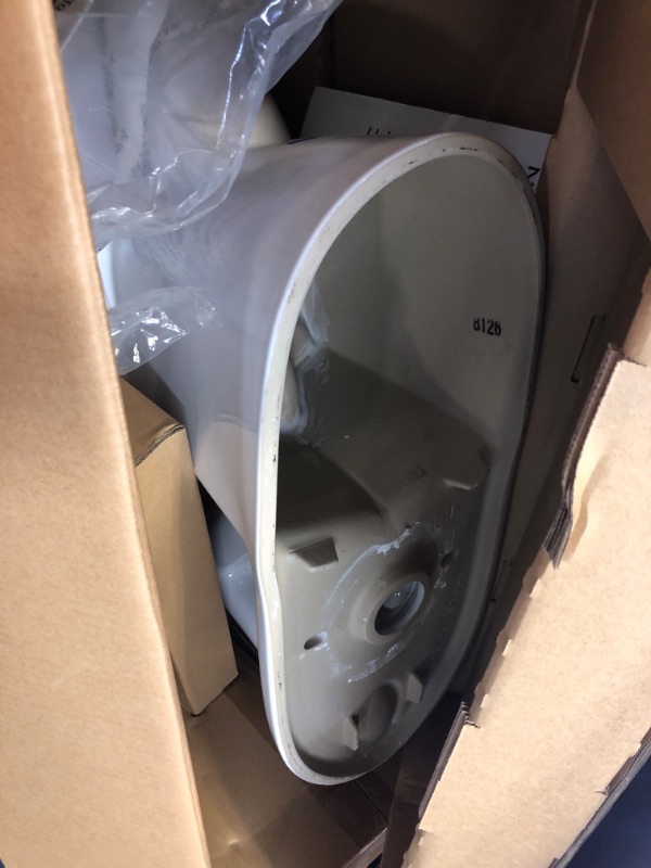 Photo 2 of 2-Piece 0.8 GPF Ultra-High-Efficiency Single Flush Elongated Toilet in White
