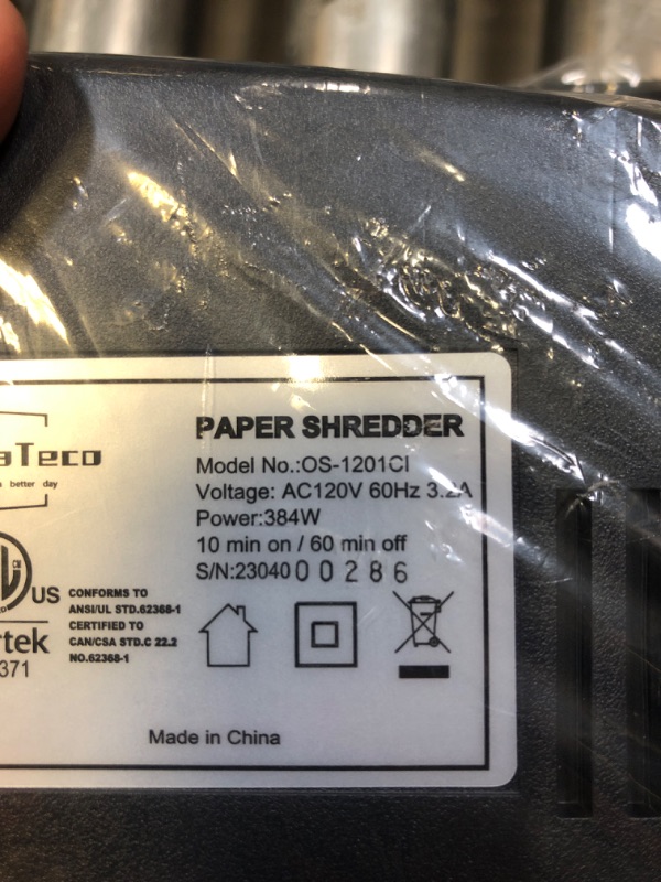 Photo 4 of Paper Shredder,VidaTeco 58dB 14-Sheet Cross-Cut Shredder with US Patented Cutter,Also Shreds Card/CD, Heavy Duty Paper Shredder for Home Office,Durable&Fast with Auto Jam Proof,6.6-Gallon Bin (ETL)