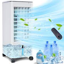 Photo 1 of Portable Air Conditioner 3-IN-1 Evaporative Air Cooler, Adjustable Normal/Sleep/Cool Modes, 3 Speeds, 20Ft Remote Control & LED Panel, 12 Hour Timer, 100 Degree Oscillation, 5 Ice Packs
