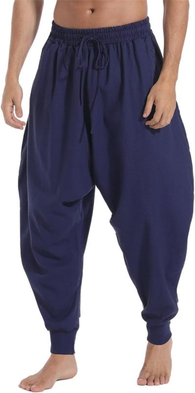 Photo 1 of Men Casual Drawstring Yoga Harem Pants
