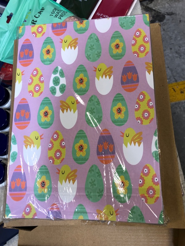 Photo 1 of 240 Sheets Easter Pattern Cardstock Paper A4 Easter Double Sided Scrapbook Paper Pastel Origami Craft Paper 12 Patterns Decorative Double Sided Wrapping Easter Paper for Birthday Party Craft DIY