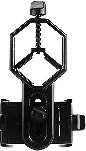 Photo 1 of AccessoryBasics Binocular Spotting Scope Telescope Microscope Periscope Adapter Mount for Smartphone iPhone 13 14 Pro Max Galaxy S23 S22 S21 Note Pixel OnePlus Video Image Recording [Includes Remote]