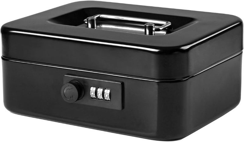 Photo 1 of  Medium Cash Box with Combination Lock- Durable Metal Cash Box