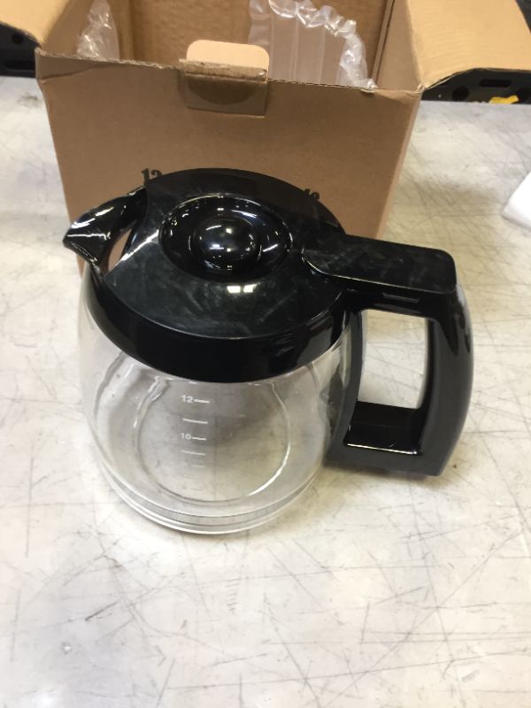 Photo 2 of 12-Cup Replacement Glass Carafe for Cuisinart Coffee Maker Models CHW-12, CHW-12P1, DCC-1100BK, DCC-1200, DCC-2650, DGB-550BK, DGB-550BK1 DGB-625BC, DGB-700BC, and SS-12 Part# DCC-1200PRC