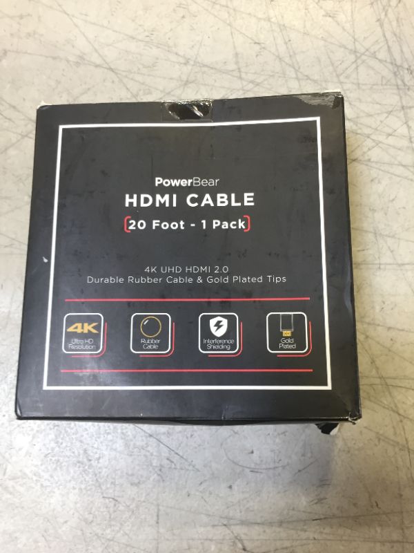 Photo 2 of HDMI CABLE 20 FOOT- 1 PACK 