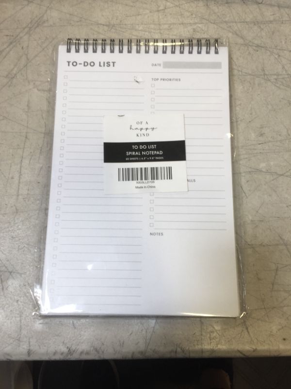 Photo 1 of TO DO LIST SPIRAL NOTEPAD 