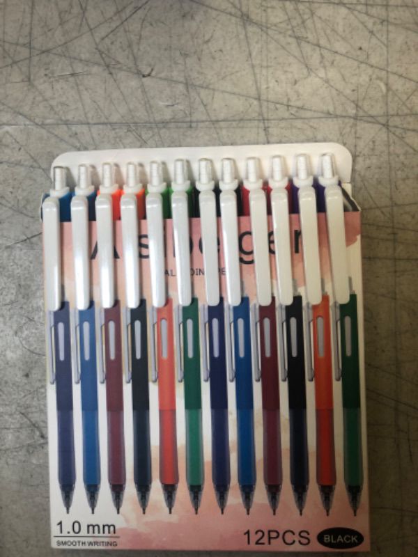 Photo 1 of Aisibeiger Black Ballpoint Pens Ball Point Ink 1.0mm Medium Point Pen with Comfortable Grip Smooth Writing (12 pack)