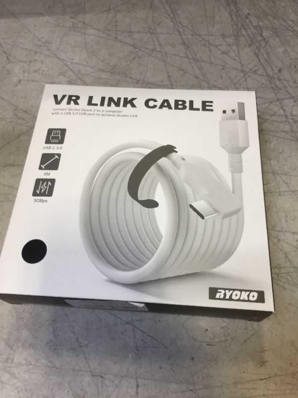 Photo 2 of TOENNESEN Link Cable 16FT Compatible with Oculus Quest 2/Pro/Pico4/Steam, High Speed Data Transfer and Fast Charging USB 3.0 Type A to C Cable for VR Headsets Accessories