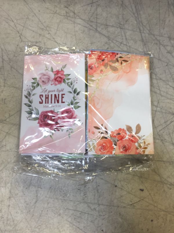 Photo 1 of 20Pcs Inspirational Notebooks, Floral Pattern Daily Prayer Faith Journals for Women Christian Bible Verse Notepads Scripture Quotes Pocket Notebooks Gratitude School Office Supplies, 4.9 x 3.1 Inches