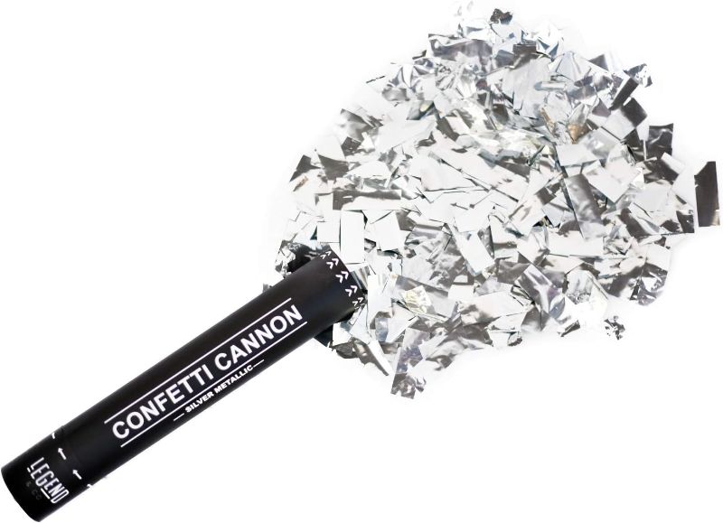 Photo 1 of 12 inch Confetti Cannons Silver | Air Powered | Launches 20-25ft | Celebrations, New Year's Eve, Birthdays and Weddings (5 Pack)

