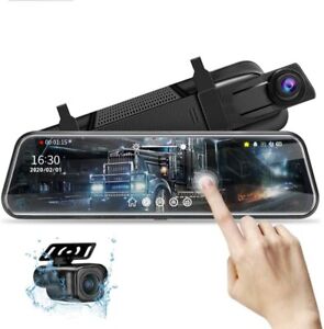 Photo 1 of 10'' Mirror Dash Cam Night Vision 1080P FHD Full Touch Screen Front and Rear ...
