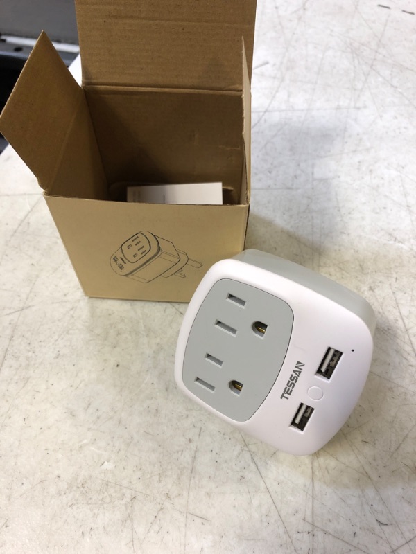 Photo 2 of UK Ireland Travel Plug Adapter, TESSAN Type G Power Adaptor with 2 USB Charger Ports 2 American Outlets, US to Scotland London England British Irish Kenya Dubai Qatar Plug Converter Type G - UK Ireland