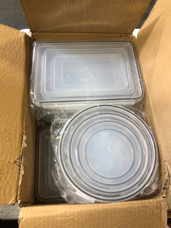 Photo 1 of 28 Pieces Food Storage Containers with Lids EXTRA LARGE Freezer Containers for Food BPA-Free Meat Fruit Vegetables Plastic Containers for Food with lids Storage Airtight Leak-Proof Food Containers Kitchen Pantry 14pack