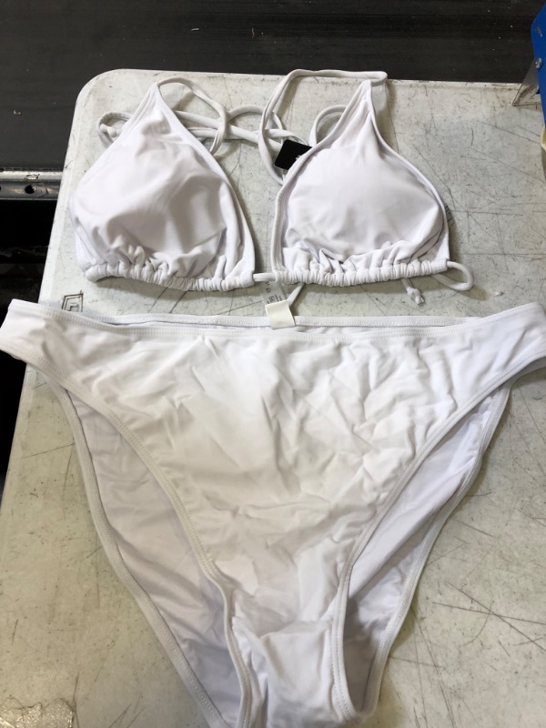 Photo 3 of 3 PCS BATHIGN SUIT SET WHITE XL