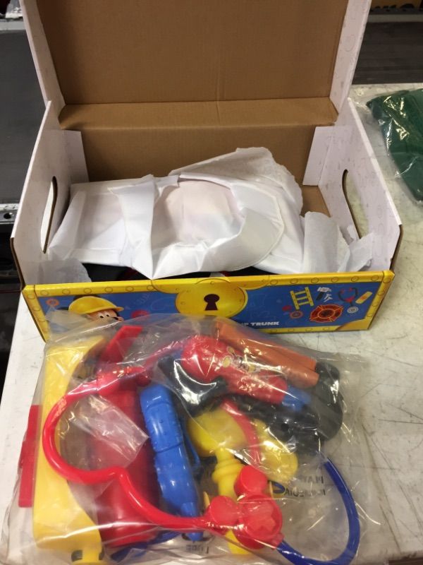 Photo 1 of Disney Junior Mickey Mouse Helping Hands Dress Up Trunk, 19 Piece Pretend Play Set with Storage, Size 4-6X, Amazon Exclusive, by Just Play