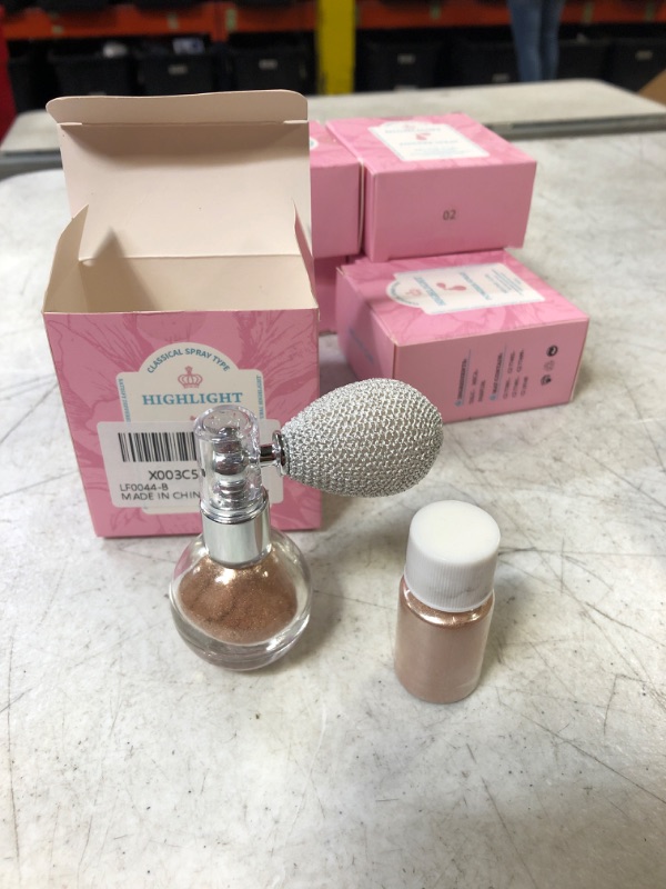 Photo 2 of  Powder Spray - Shiny Spray for Hair and Face | Universal Body Makeup Compatible for All Types of Skins and Tones, Easy to Carry 6 pieces 