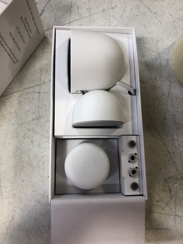 Photo 2 of Google Nest Security Cam (Wired) - 2nd Generation - Snow 2nd Gen 1 Count (Pack of 1) Nest Cam (Indoor, Wired) - Snow