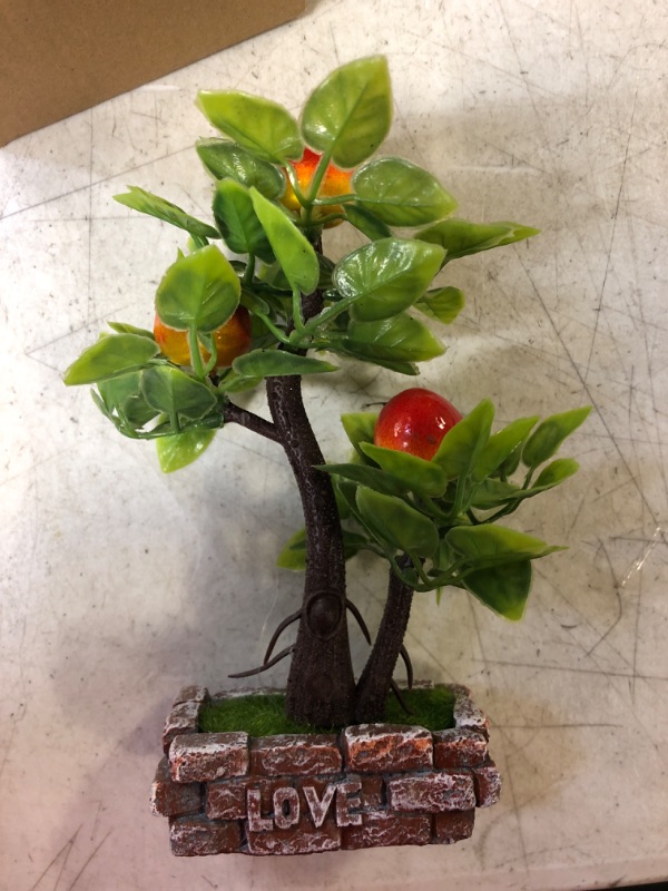 Photo 1 of  Decor Artificial Potted Fruit Tree Decorative Fake Plant for Office Home Decoration Photograph Props Peach