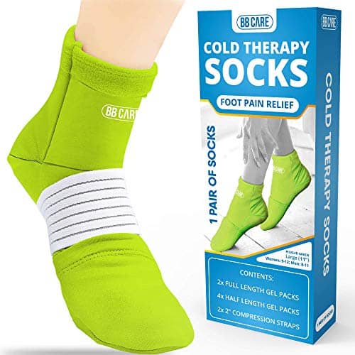 Photo 1 of [Premium] Cold Therapy Socks, Foot Ice Pack, w/Compression Straps, Swollen Feet, Arthritis, Ice Packs for Foot Neuropathy Relief, Plantar Fasciitis, Chemotherapy Care – [Green]
