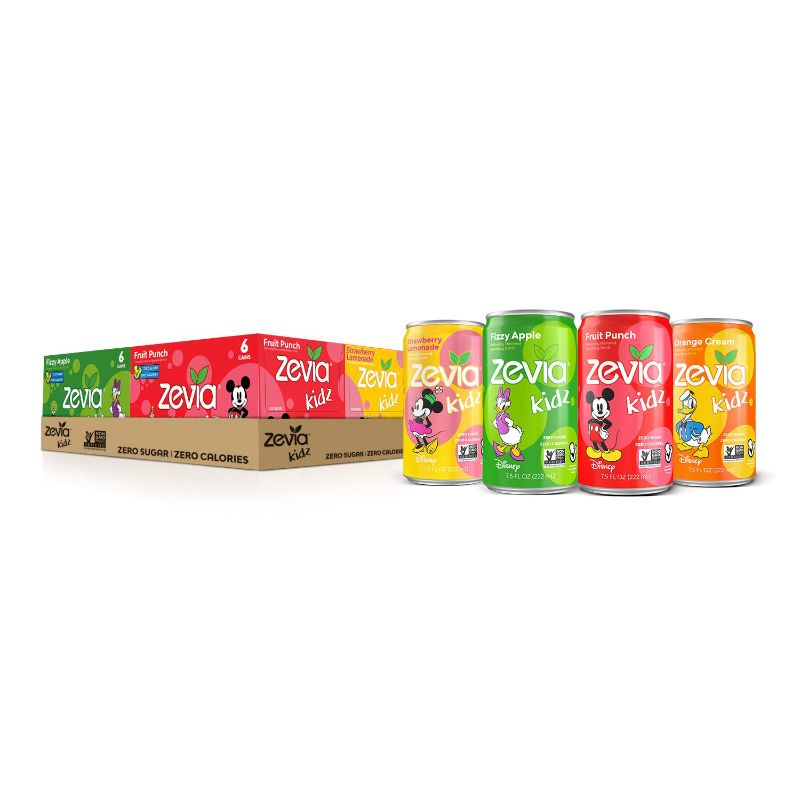 Photo 1 of Zevia Kidz Variety Pack, 7.5 Oz Cans (Pack Of 24)
EXP JULY 22 2023