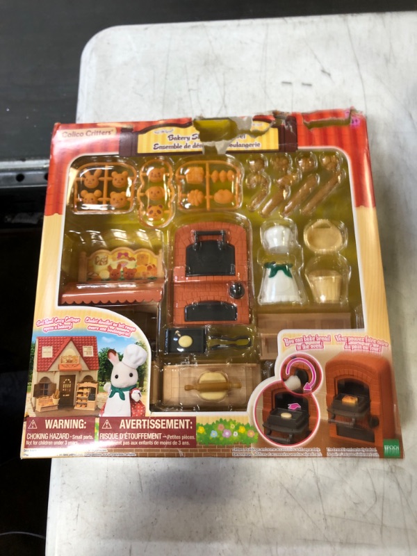 Photo 2 of Calico Critters Bakery Shop Starter Set, Toy Dollhouse Furniture and Accessories Set for Red Roof Cozy Cottage, Family Picnic Van