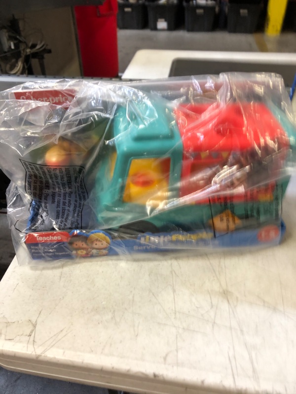 Photo 2 of Fisher-Price Little People Toddler Toy Food Truck with Music Sounds and 2 Figures for Preschool Pretend Play, Serve It Up Food Truck?