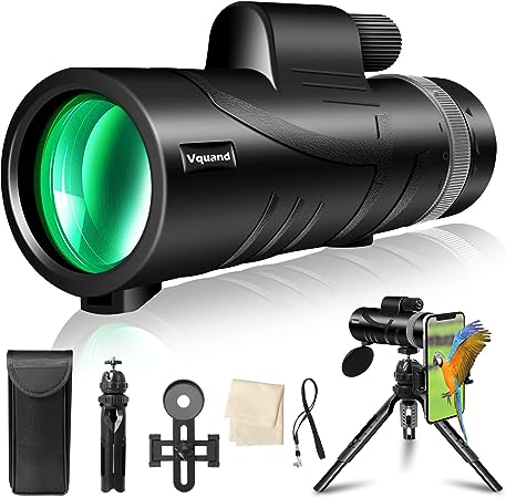 Photo 1 of Gifts for Men 12X42 Monocular Telescope,BAK4 Prism FMC High Power Monocular with Smartphone Holder & Tripod,HD Bifocal Scope Waterproof Compact Portable Telescope for Hunting,Bird Watching,and Camping