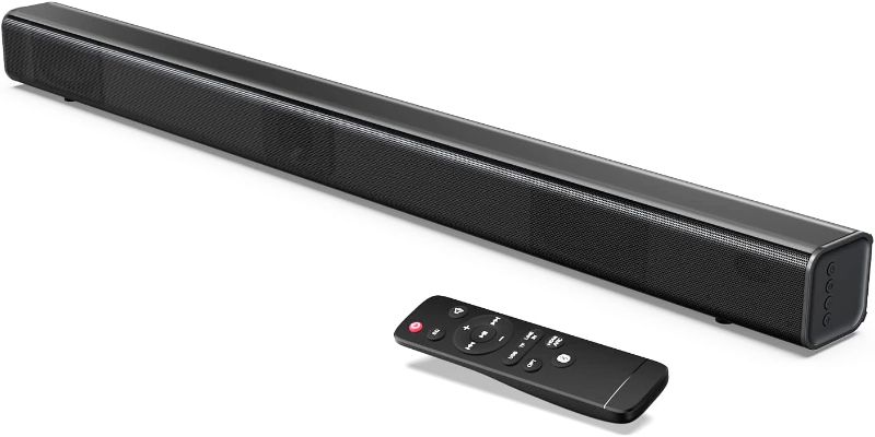 Photo 1 of Sound Bar, Sound Bar for TV, Soundbar with Built-in Subwoofer, Wired & Wireless Bluetooth 5.0 Speaker for TV, HDMI/Optical/Aux/USB, Wall Mountable, Surround Sound System for TV & Home Theater 2022 NEW