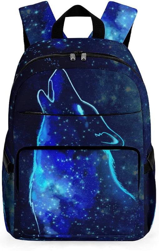 Photo 1 of Aeoiba Galaxy Backpack, PU Leather Travel Laptop Backpack with USB Charging Port, Water Resistant College School Computer Bag for Men & Women Fits 15.6 Inch Notebook
