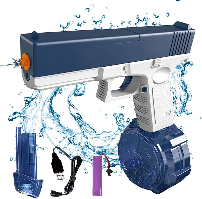 Photo 1 of Electric Water Gun Automatic Water Squirt Guns with 434CC+58CC High Capacity Water Toy Guns for Adults Boys Girls Summer Swimming Pool Party Beach Outdoor?Blue?
