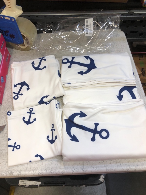 Photo 1 of 3 PC WHITE ANCHOR TOWELS 