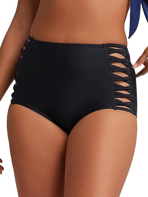 Photo 1 of Yilisha Womens High Waisted Bikini Bottoms Bathing Suit Bottoms Tummy Control Swim Bottoms Booty Short Black Swimsuit
( SIZE:XL) 