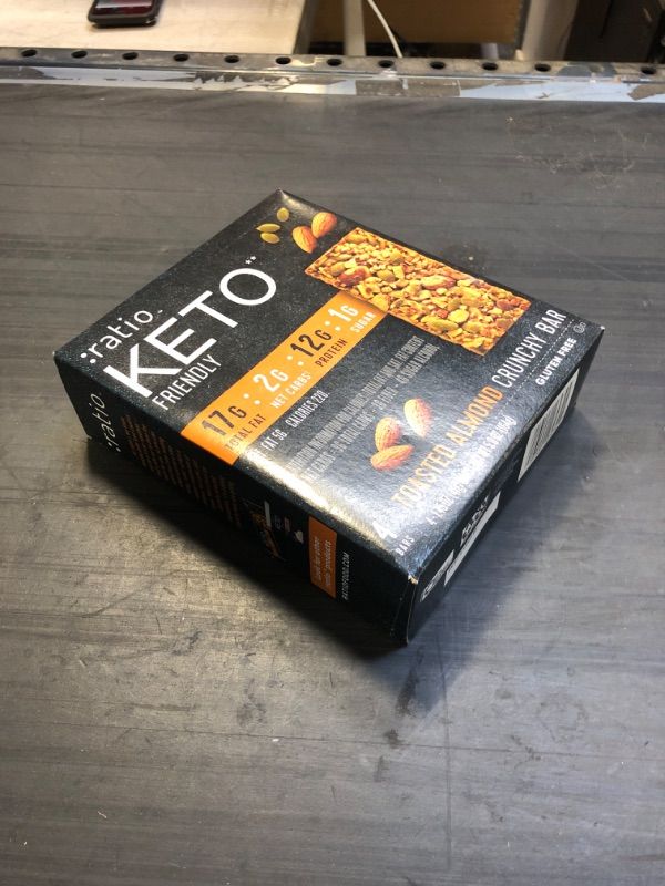 Photo 1 of :ratio KETO Friendly Crunchy Bars, Toasted Almond, Gluten Free Snack, 4 ct Toasted Almond 4 Count (Pack of 1)