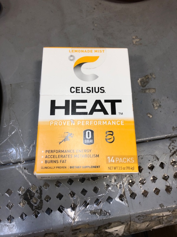 Photo 2 of CELSIUS FGSS1313 HEAT On-the-Go Performance Energy Powder Stick Packets, Lemonade Mist (Pack of 14)