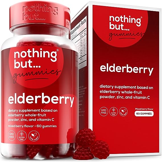 Photo 1 of ?????? ????* Elderberry Gummies, Sambucus - Natural Black Elderberry with Zinc and Vitamin C for Adults and Kids, Supplement and Vegan, 60 Elderberry Immune Support Gummies EXP DEC 2023