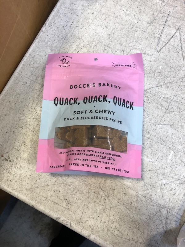 Photo 2 of Bocces Bakery Quack Quack Quack in Duck Flavor Soft and Chewy Dog Treats - 6oz EXP SEP 2024