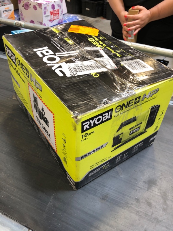 Photo 3 of Ryobi P750 One+ 18V Hybrid Lithium Ion Battery or 120V AC Powered Portable Potable Water Transfer Pump (Battery Not Included, Tool Only)